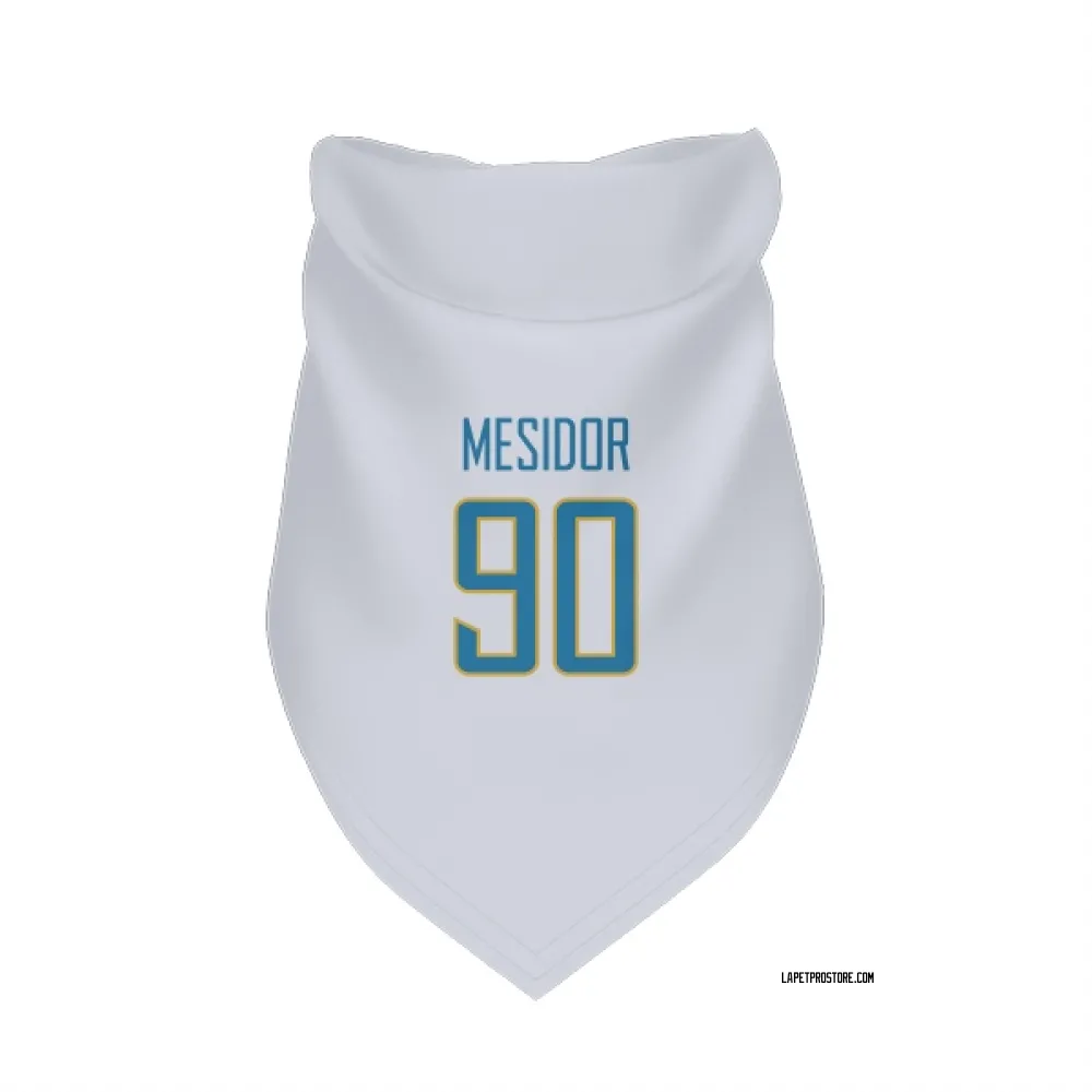 Los Angeles Chargers Akheem Mesidor White Pet Bandana for Dog & Cat
