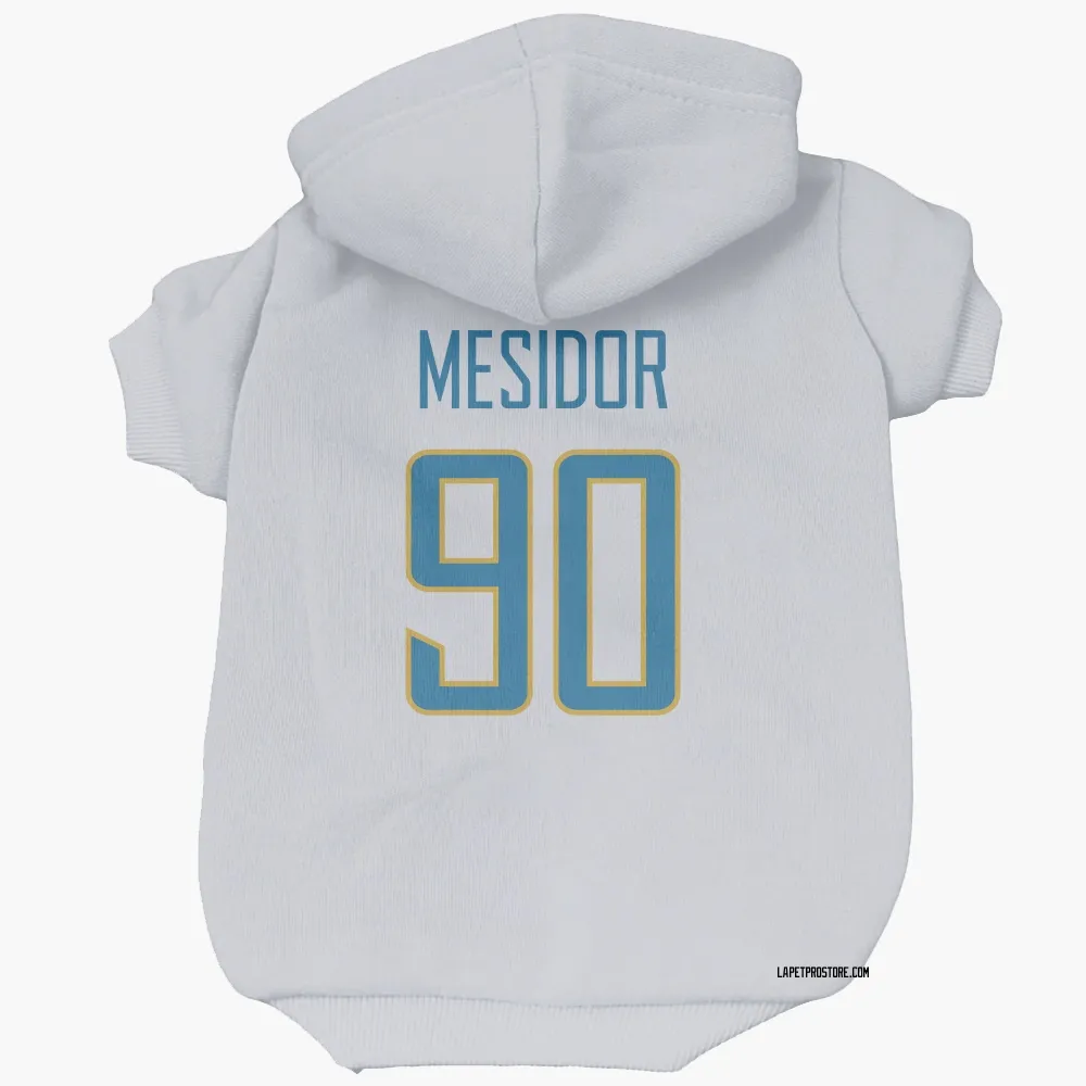 Los Angeles Chargers Akheem Mesidor White Pet Hoodie for Dog & Cat