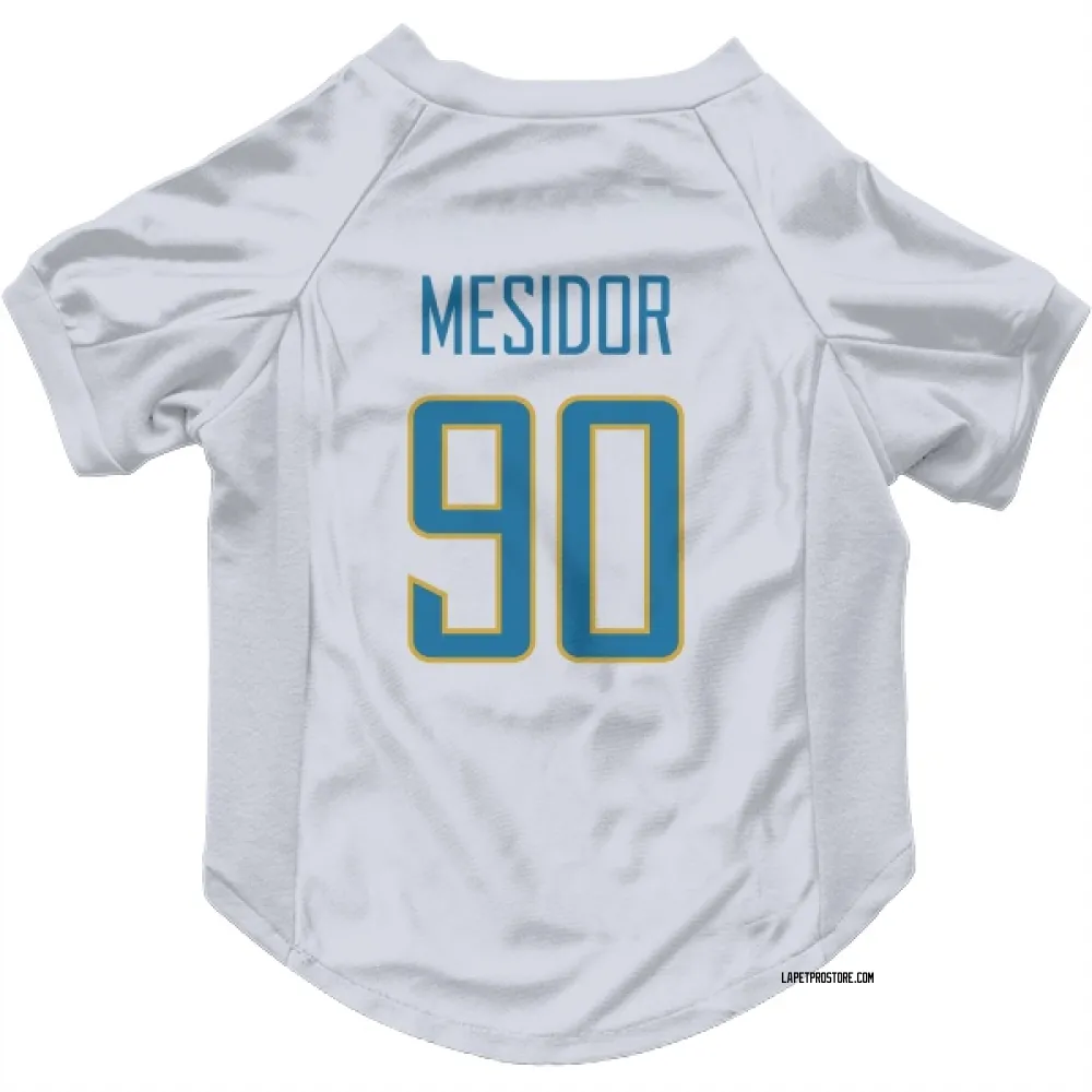 Los Angeles Chargers Akheem Mesidor White Pet Jersey for Dog & Cat