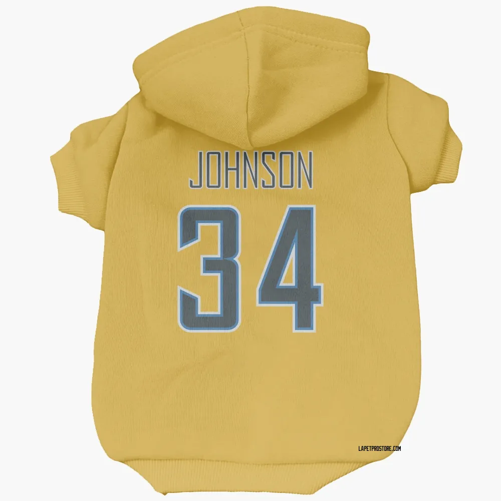 Los Angeles Chargers Amar Johnson Gold Pet Hoodie for Dog & Cat