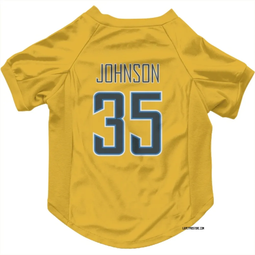 Los Angeles Chargers Amar Johnson Gold Pet Jersey for Dog & Cat