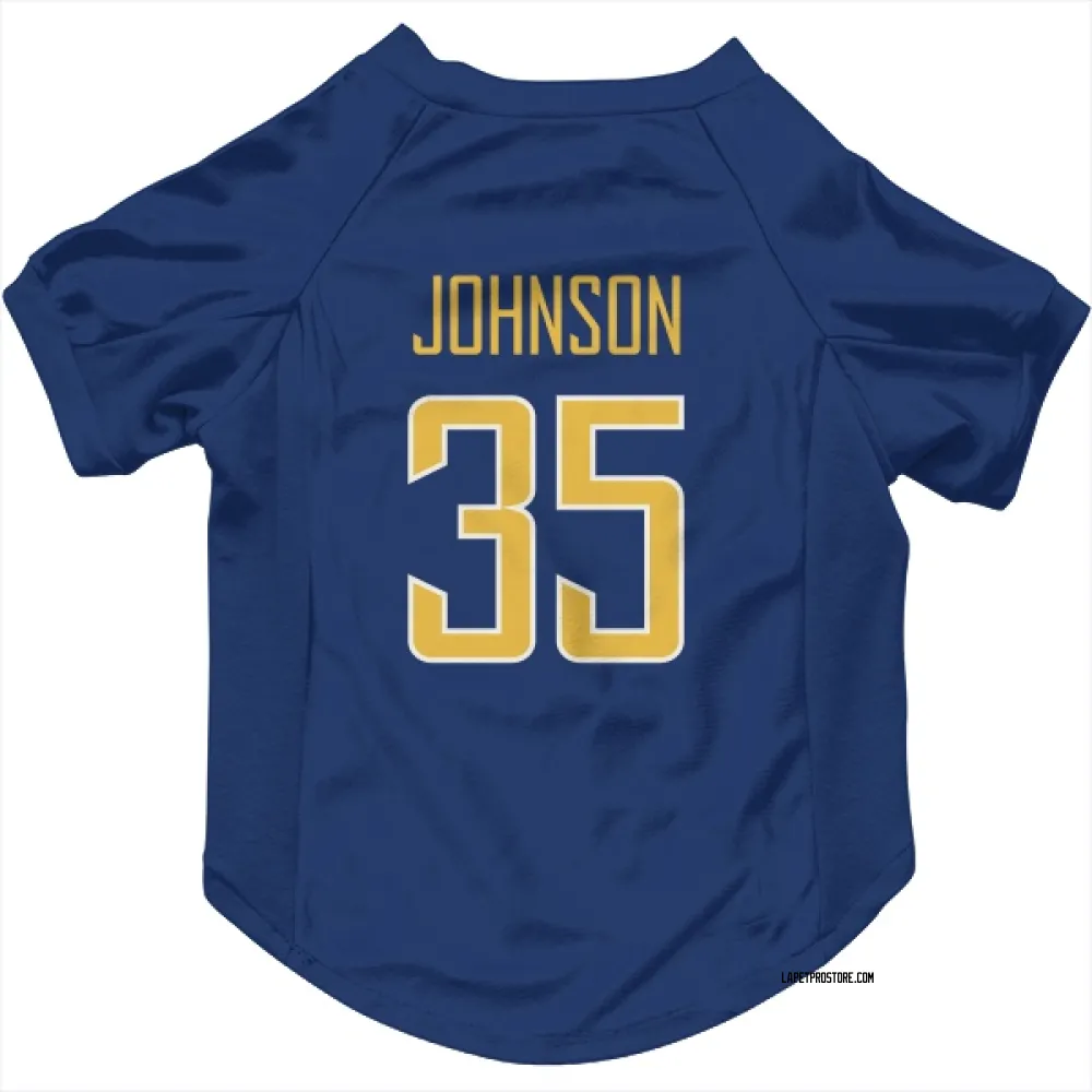 Los Angeles Chargers Amar Johnson Royal Gold Pet Jersey for Dog & Cat