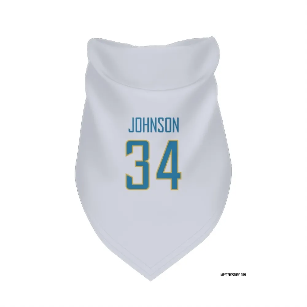 Los Angeles Chargers Amar Johnson White Pet Bandana for Dog & Cat