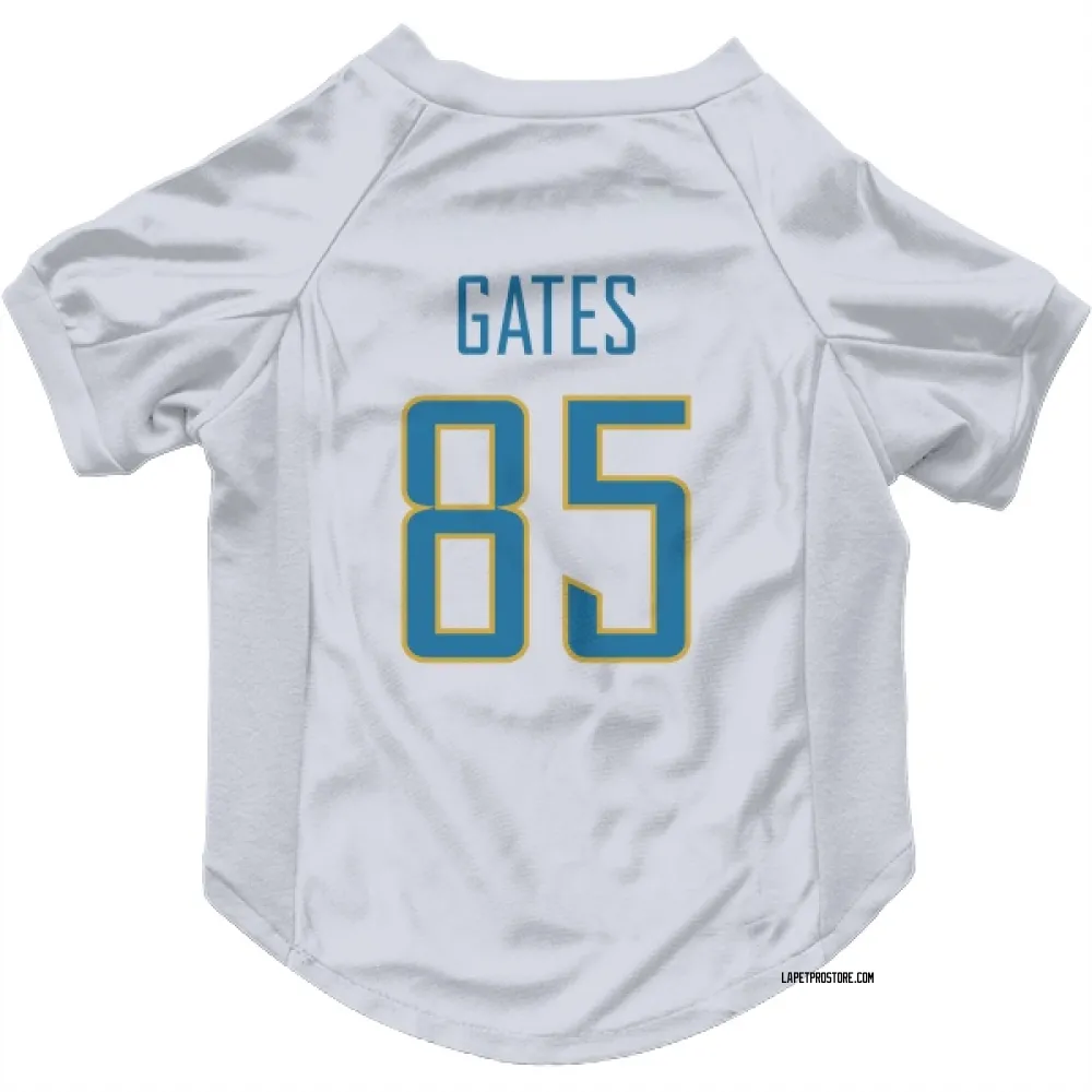 Los Angeles Chargers Antonio Gates White Pet Jersey for Dog & Cat
