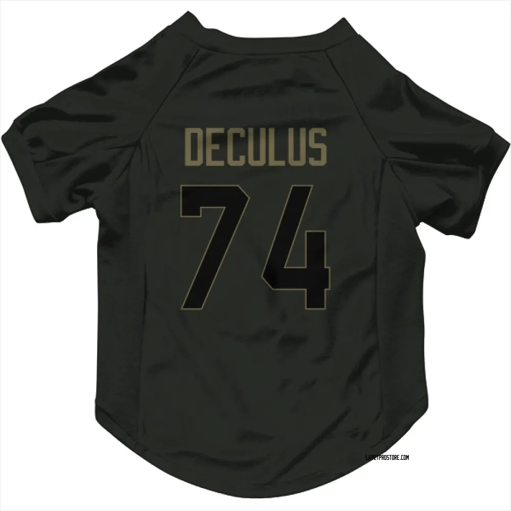 Los Angeles Chargers Austin Deculus Black Service Pet Jersey for Dog & Cat