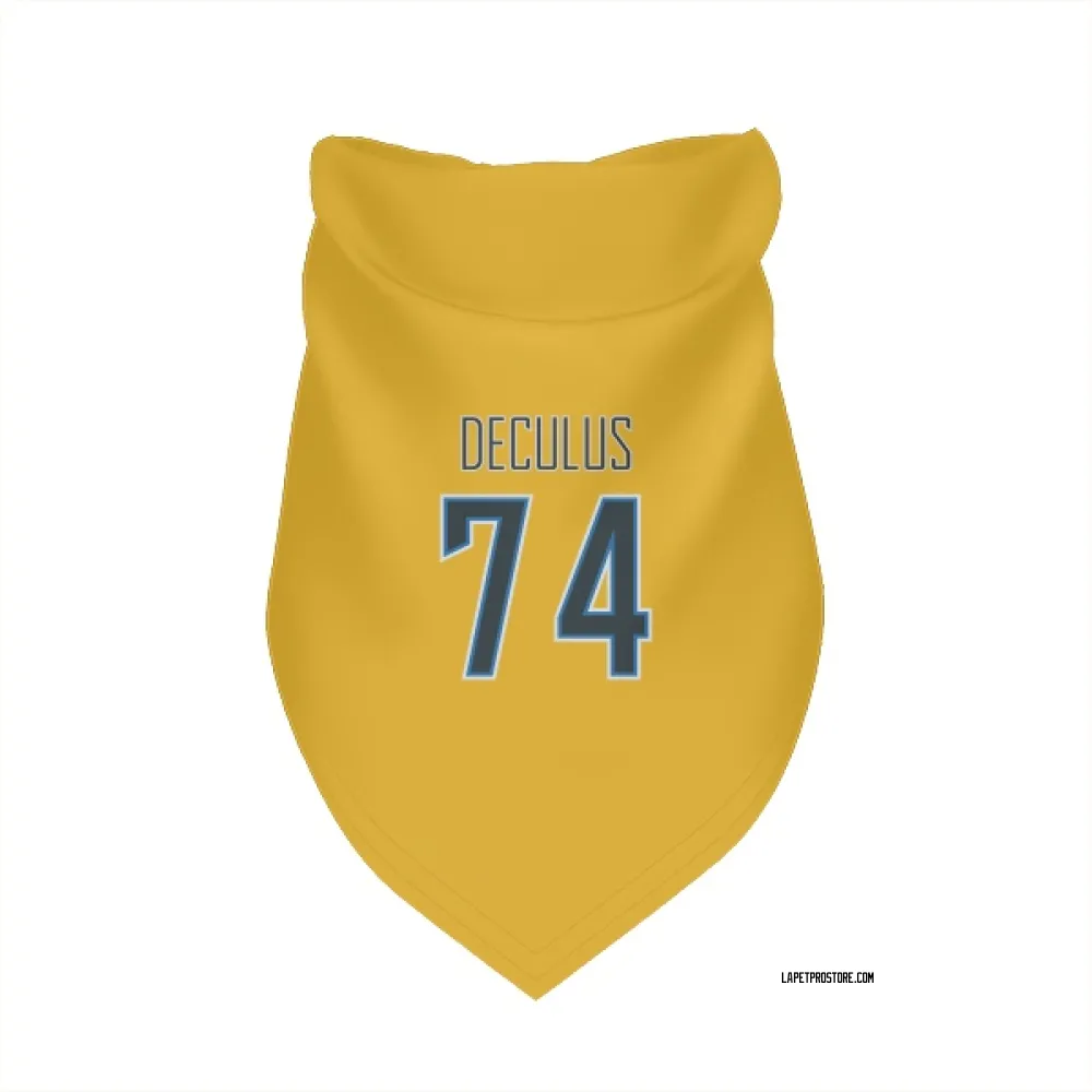 Los Angeles Chargers Austin Deculus Gold Pet Bandana for Dog & Cat
