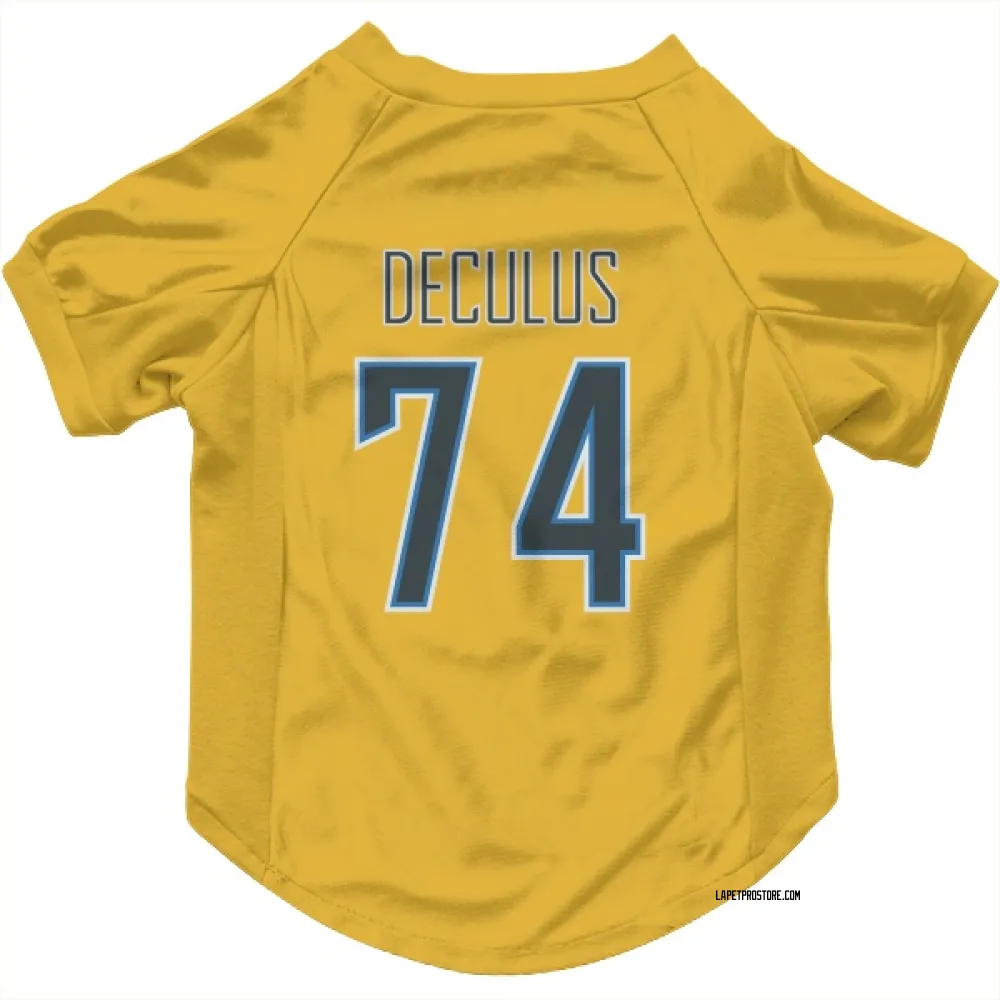 Los Angeles Chargers Austin Deculus Gold Pet Jersey for Dog & Cat