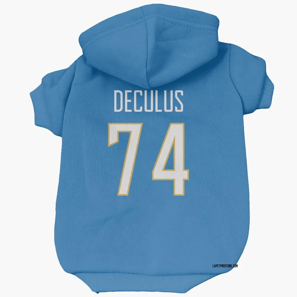 Los Angeles Chargers Austin Deculus Powder Blue Pet Hoodie for Dog & Cat