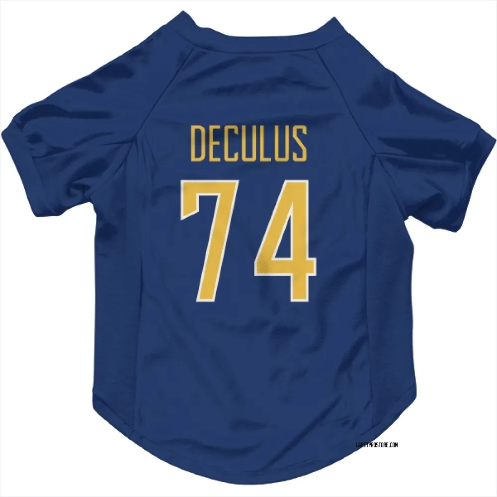 Los Angeles Chargers Austin Deculus Royal Gold Pet Jersey for Dog & Cat