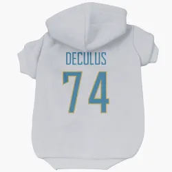 Los Angeles Chargers Austin Deculus White Pet Hoodie for Dog & Cat