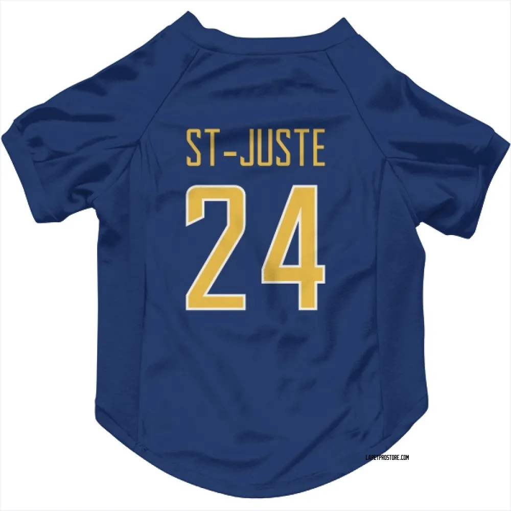 Los Angeles Chargers Benjamin St-Juste Royal Gold Pet Jersey for Dog & Cat