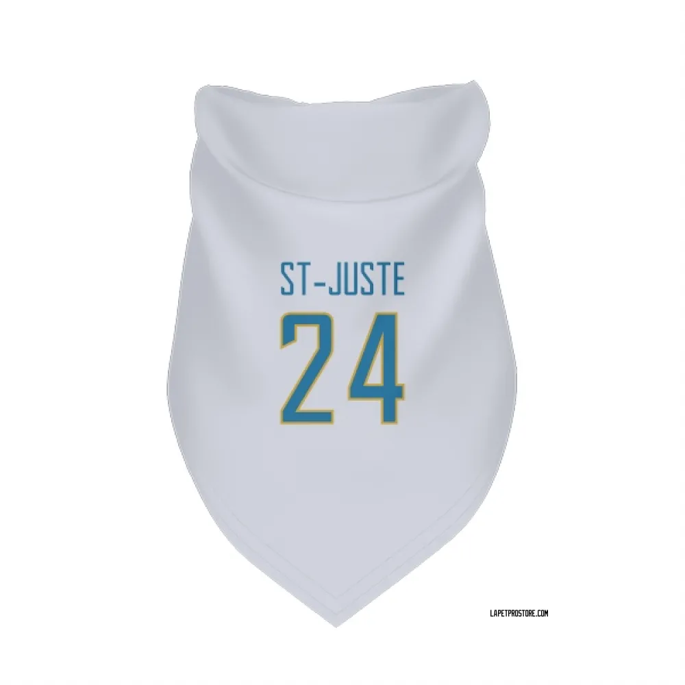 Los Angeles Chargers Benjamin St-Juste White Pet Bandana for Dog & Cat