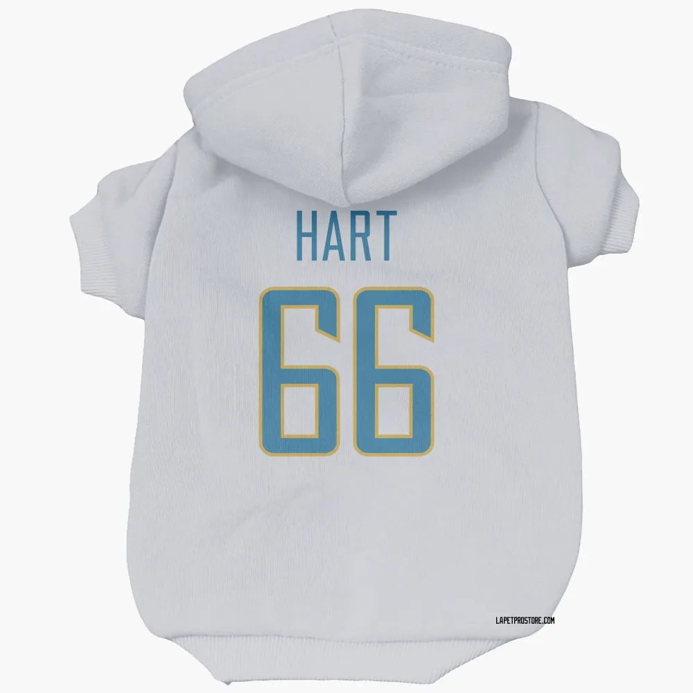 Los Angeles Chargers Bobby Hart White Pet Hoodie for Dog & Cat