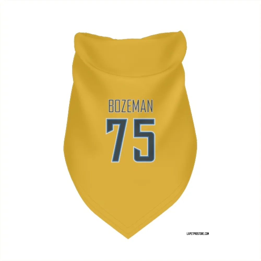 Los Angeles Chargers Bradley Bozeman Gold Pet Bandana for Dog & Cat