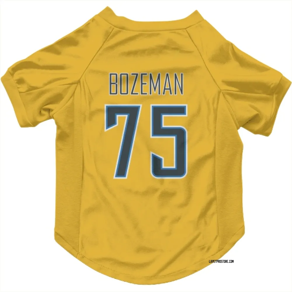 Los Angeles Chargers Bradley Bozeman Gold Pet Jersey for Dog & Cat