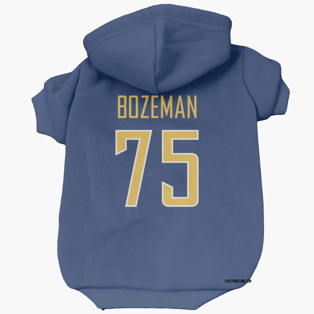Los Angeles Chargers Bradley Bozeman Royal Gold Pet Hoodie for Dog & Cat