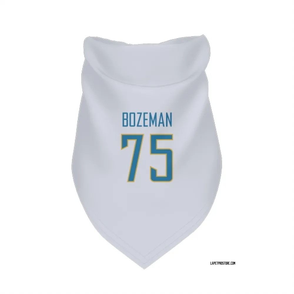 Los Angeles Chargers Bradley Bozeman White Pet Bandana for Dog & Cat