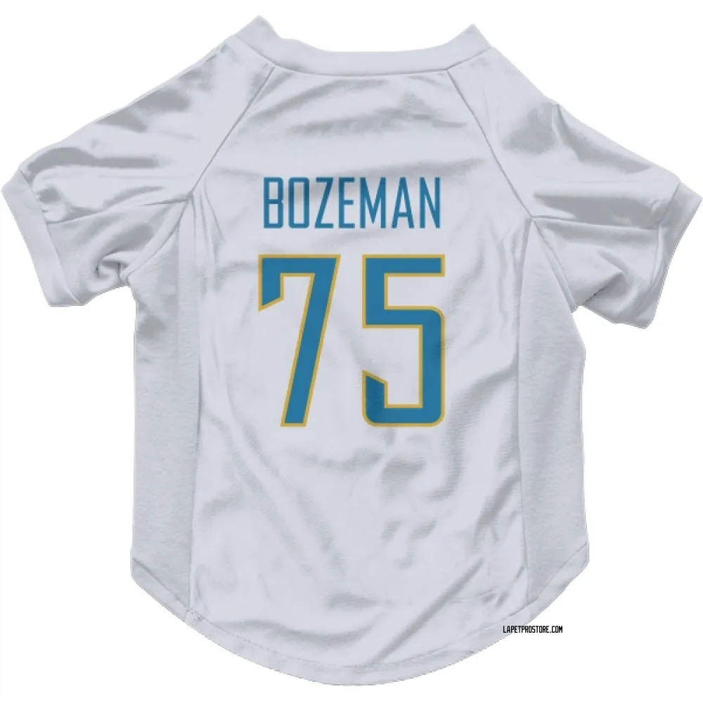 Los Angeles Chargers Bradley Bozeman White Pet Jersey for Dog & Cat