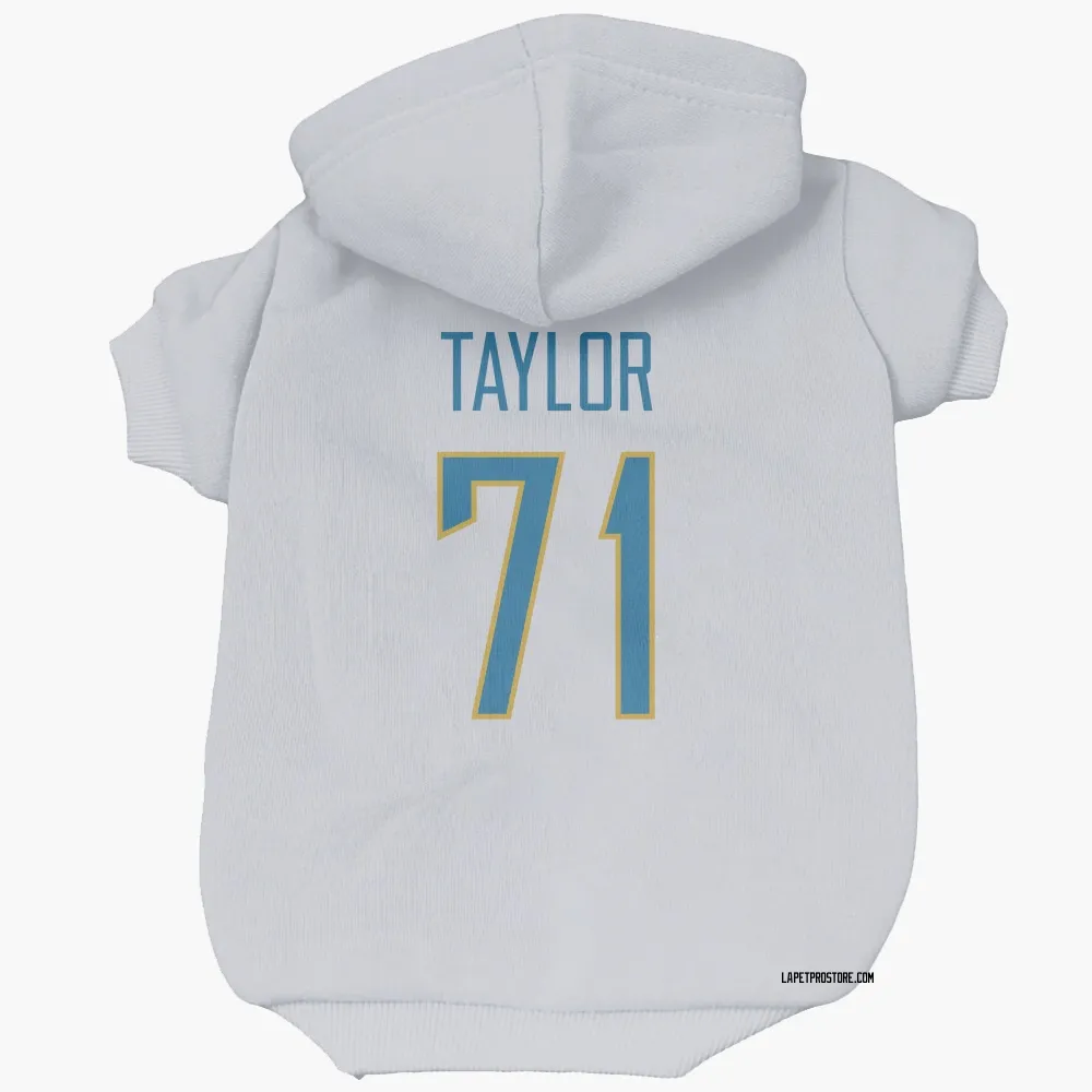 Los Angeles Chargers Branson Taylor White Pet Hoodie for Dog & Cat