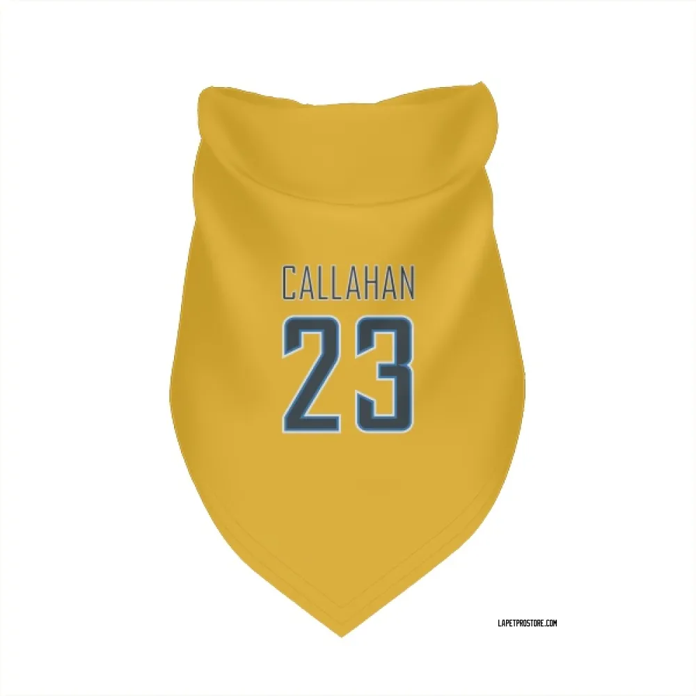 Los Angeles Chargers Bryce Callahan Gold Pet Bandana for Dog & Cat