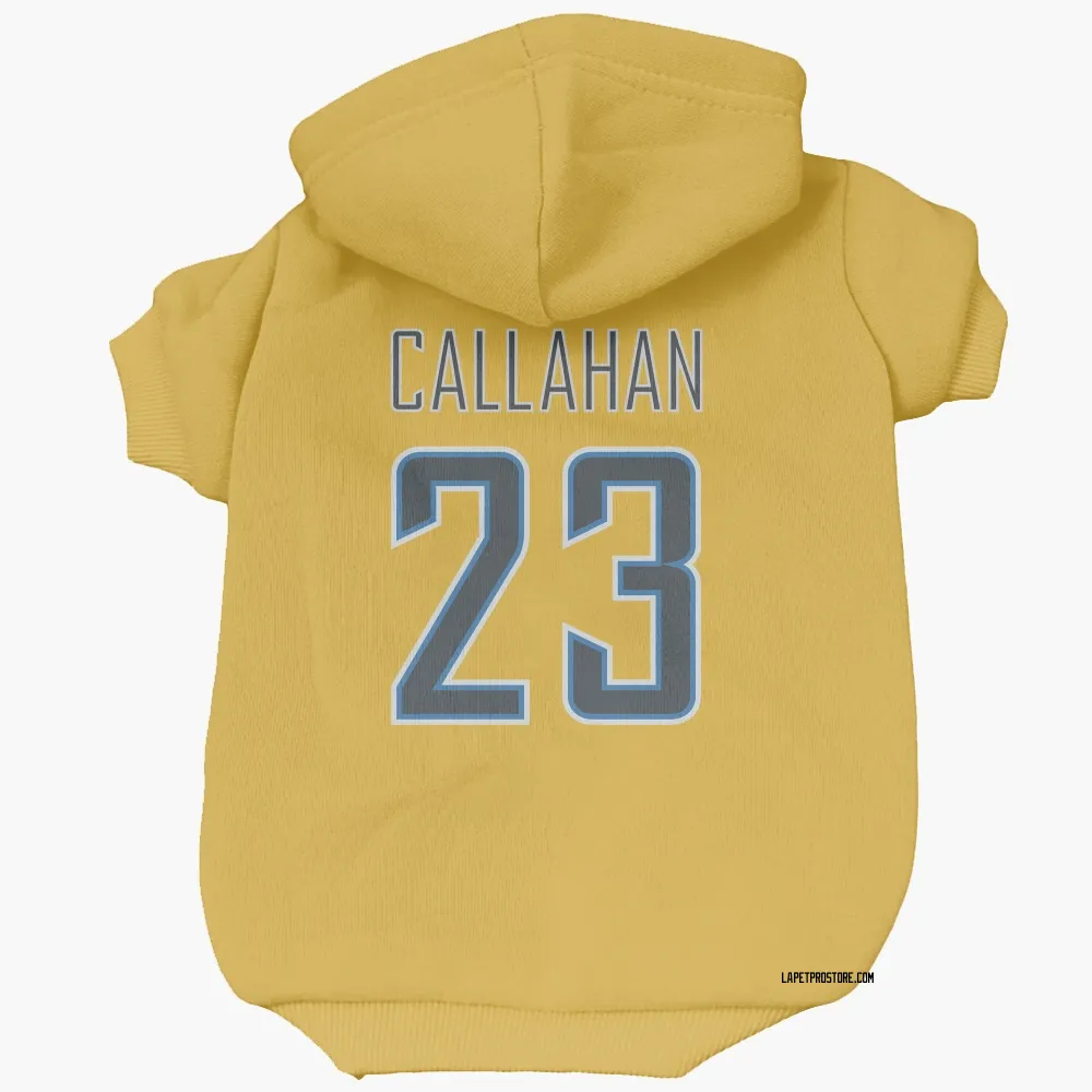 Los Angeles Chargers Bryce Callahan Gold Pet Hoodie for Dog & Cat