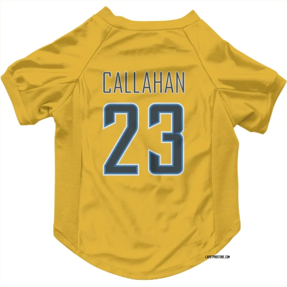 Los Angeles Chargers Bryce Callahan Gold Pet Jersey for Dog & Cat