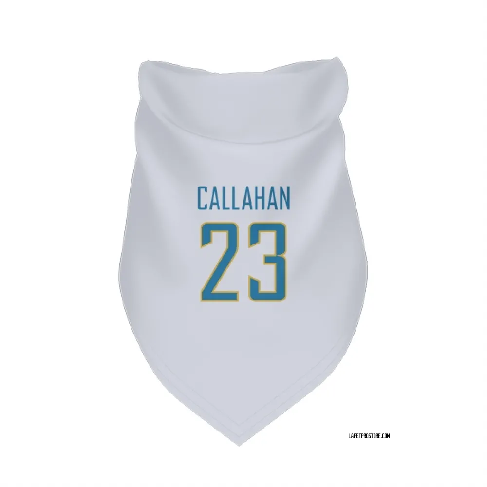 Los Angeles Chargers Bryce Callahan White Pet Bandana for Dog & Cat
