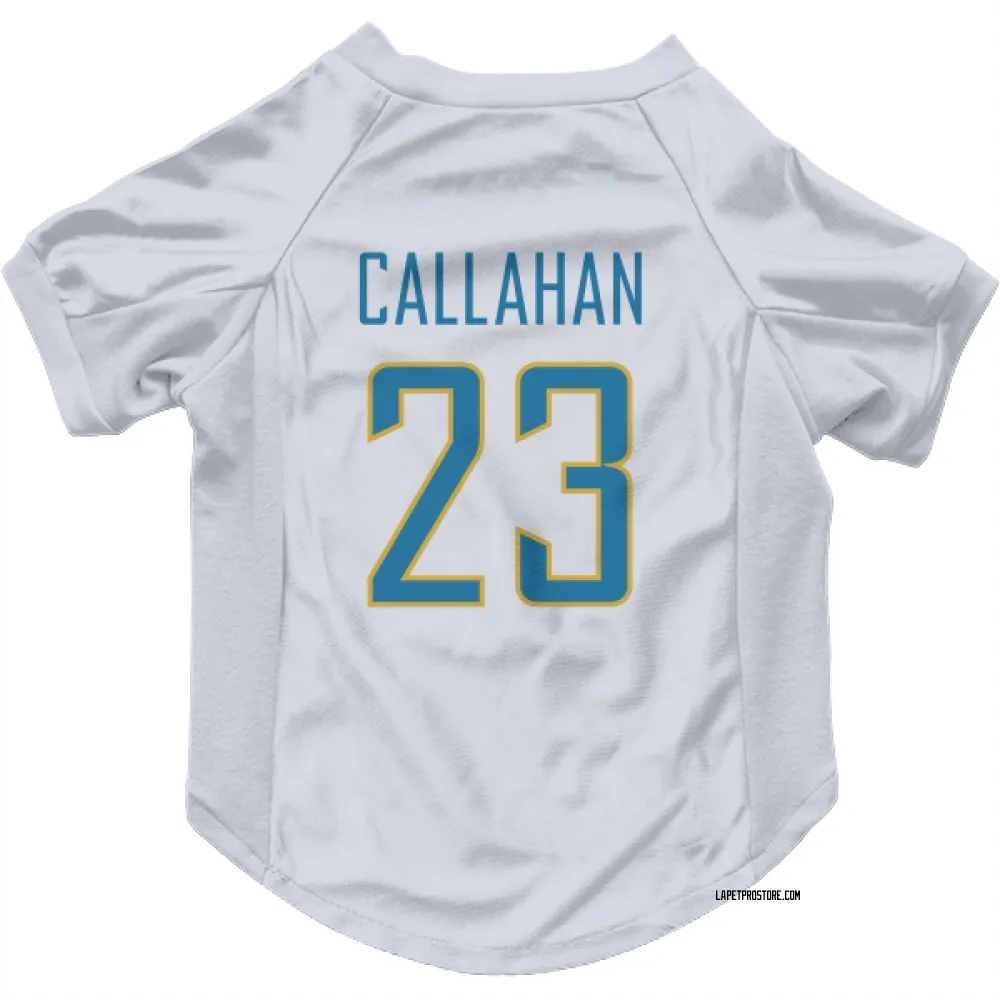 Los Angeles Chargers Bryce Callahan White Pet Jersey for Dog & Cat