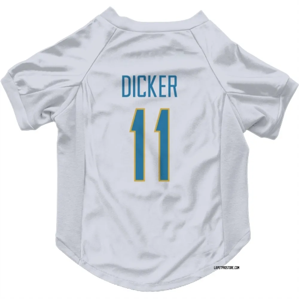 Los Angeles Chargers Cameron Dicker White Pet Jersey for Dog & Cat
