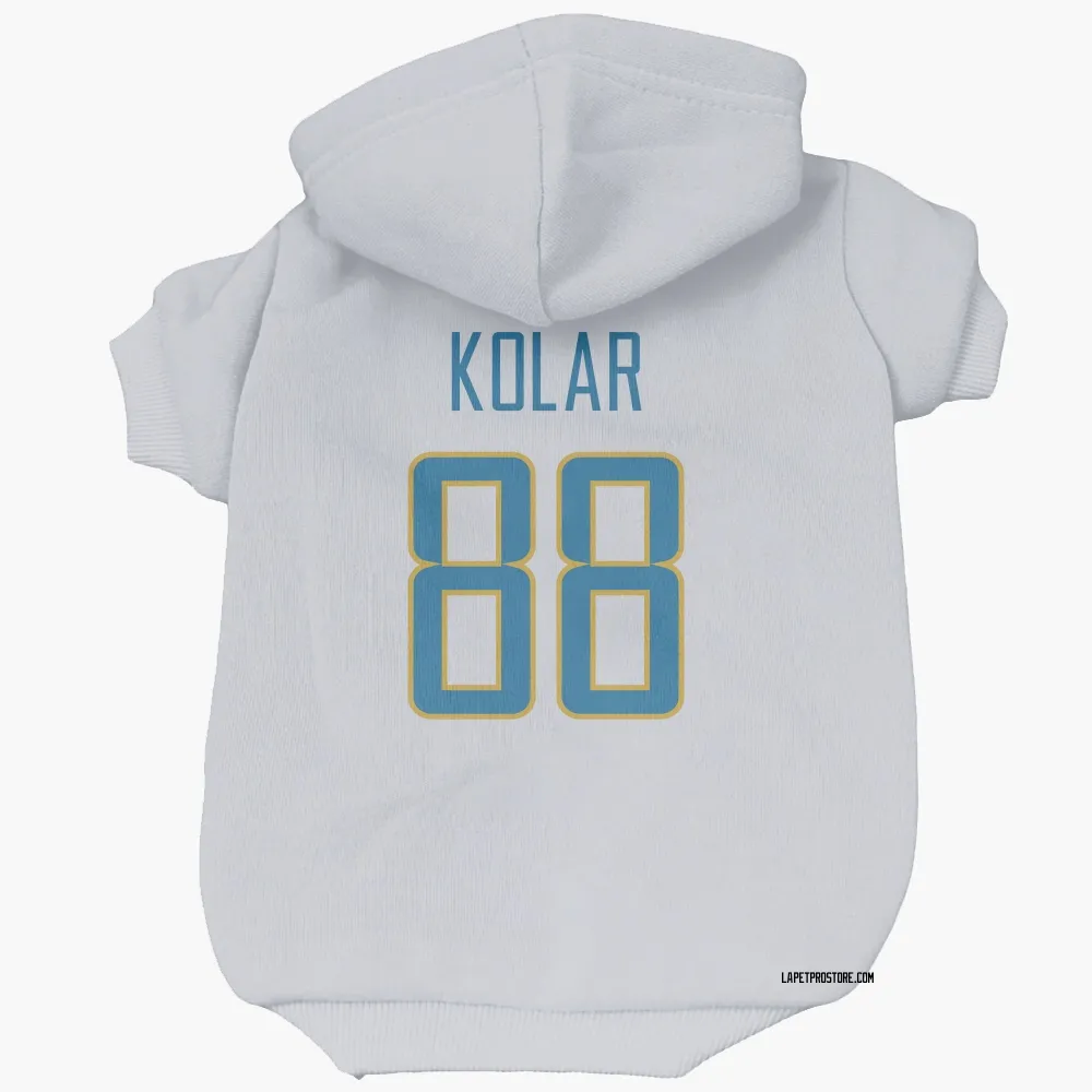 Los Angeles Chargers Charlie Kolar White Pet Hoodie for Dog & Cat