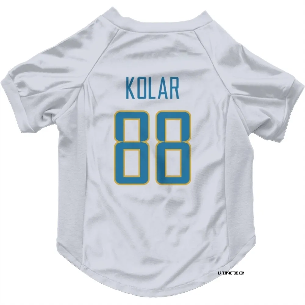 Los Angeles Chargers Charlie Kolar White Pet Jersey for Dog & Cat