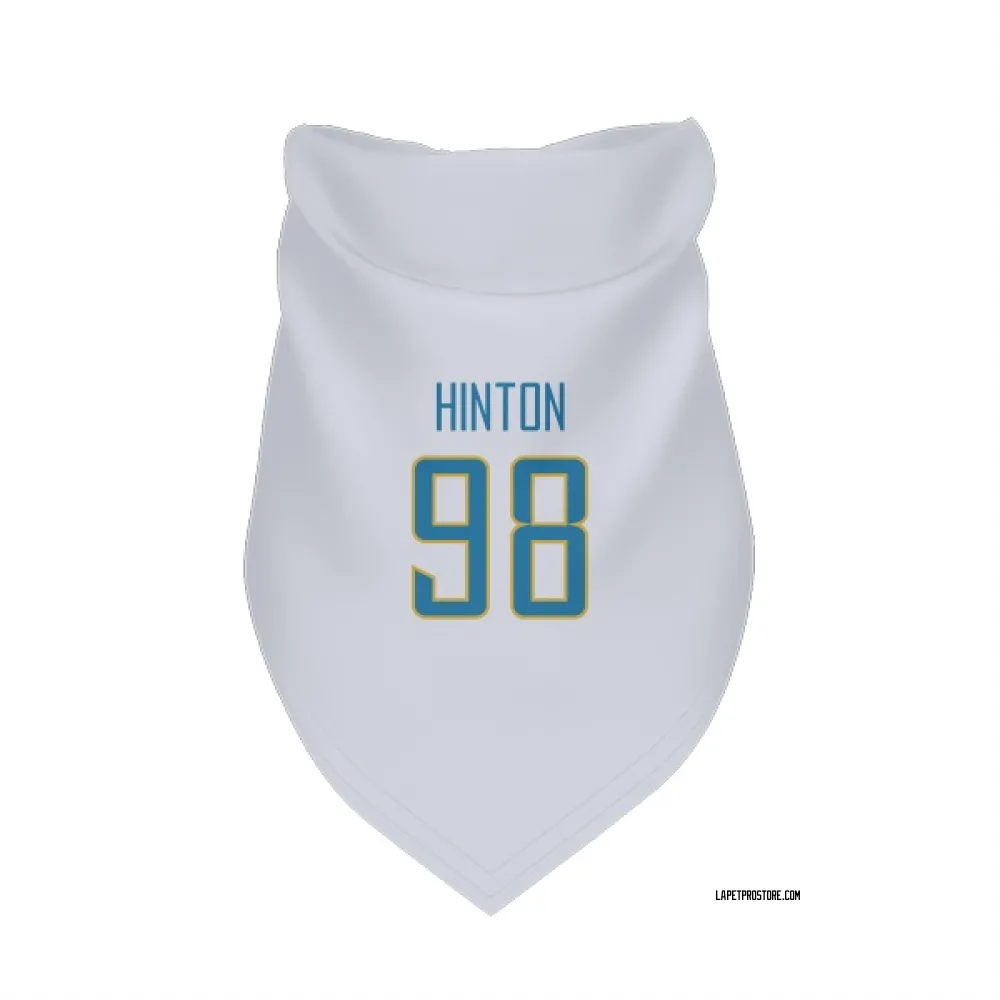 Los Angeles Chargers Christopher Hinton White Pet Bandana for Dog & Cat