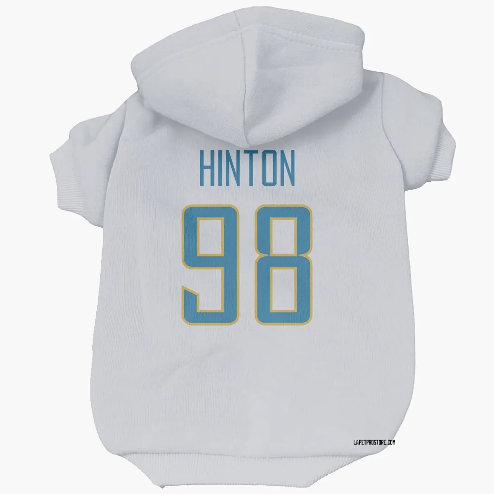 Los Angeles Chargers Christopher Hinton White Pet Hoodie for Dog & Cat