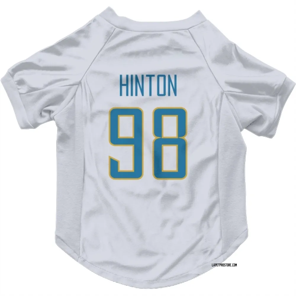Los Angeles Chargers Christopher Hinton White Pet Jersey for Dog & Cat