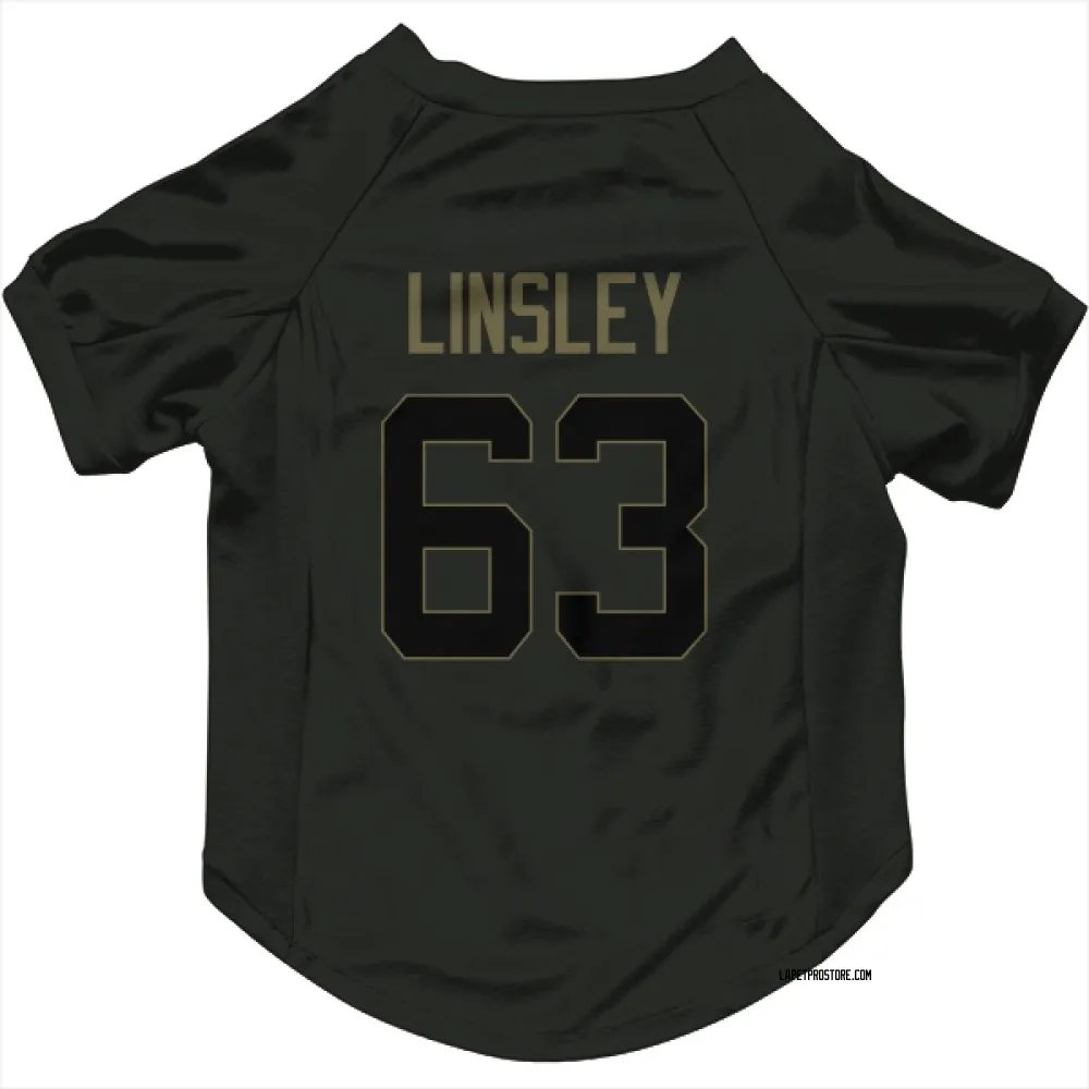 Los Angeles Chargers Corey Linsley Black Service Pet Jersey for Dog & Cat
