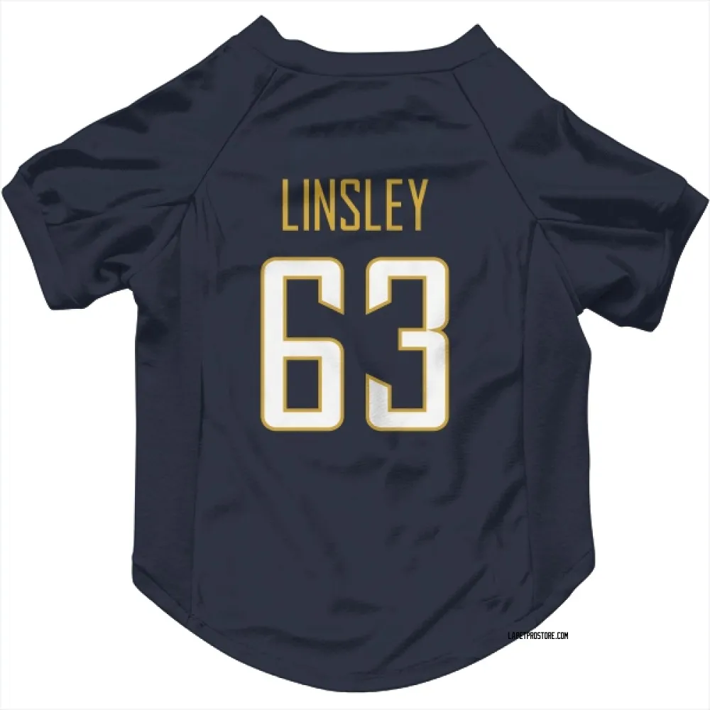 Los Angeles Chargers Corey Linsley Navy Pet Jersey for Dog & Cat