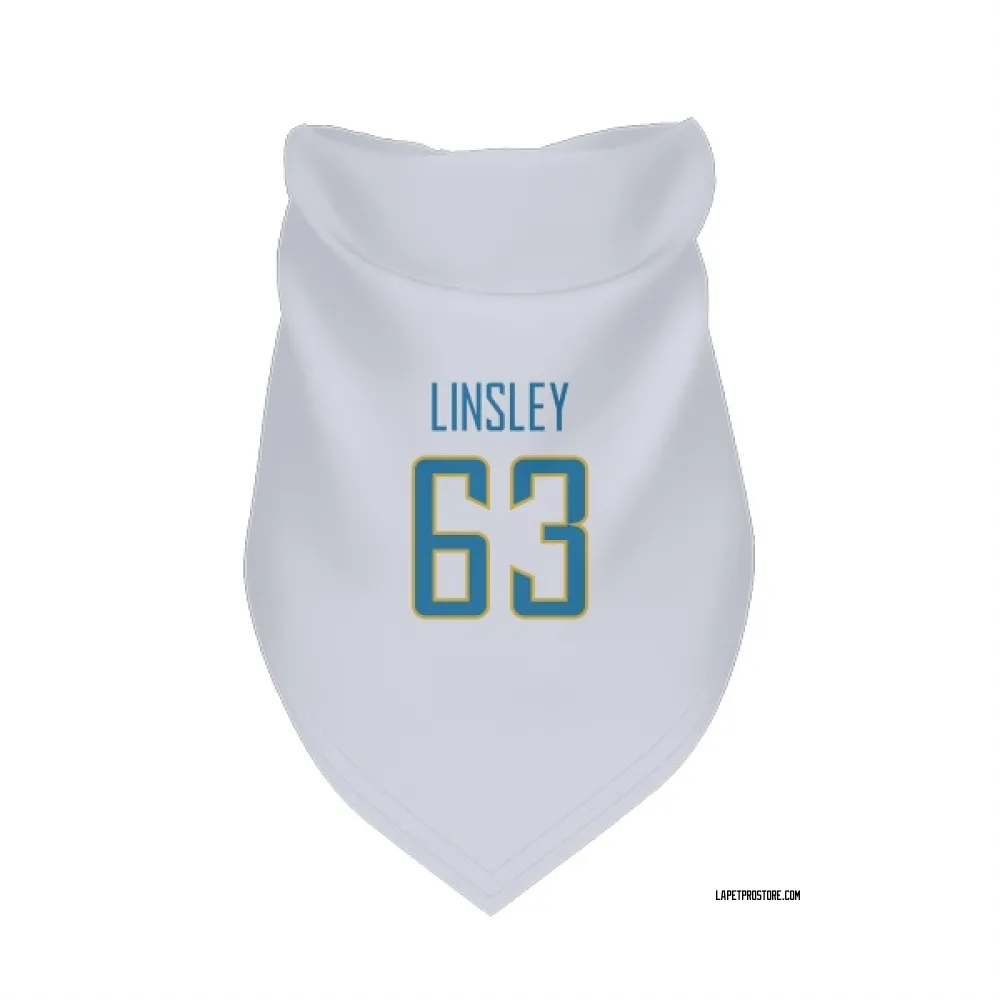 Los Angeles Chargers Corey Linsley White Pet Bandana for Dog & Cat