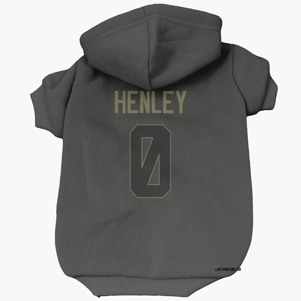 Los Angeles Chargers Daiyan Henley Black Service Pet Hoodie for Dog & Cat