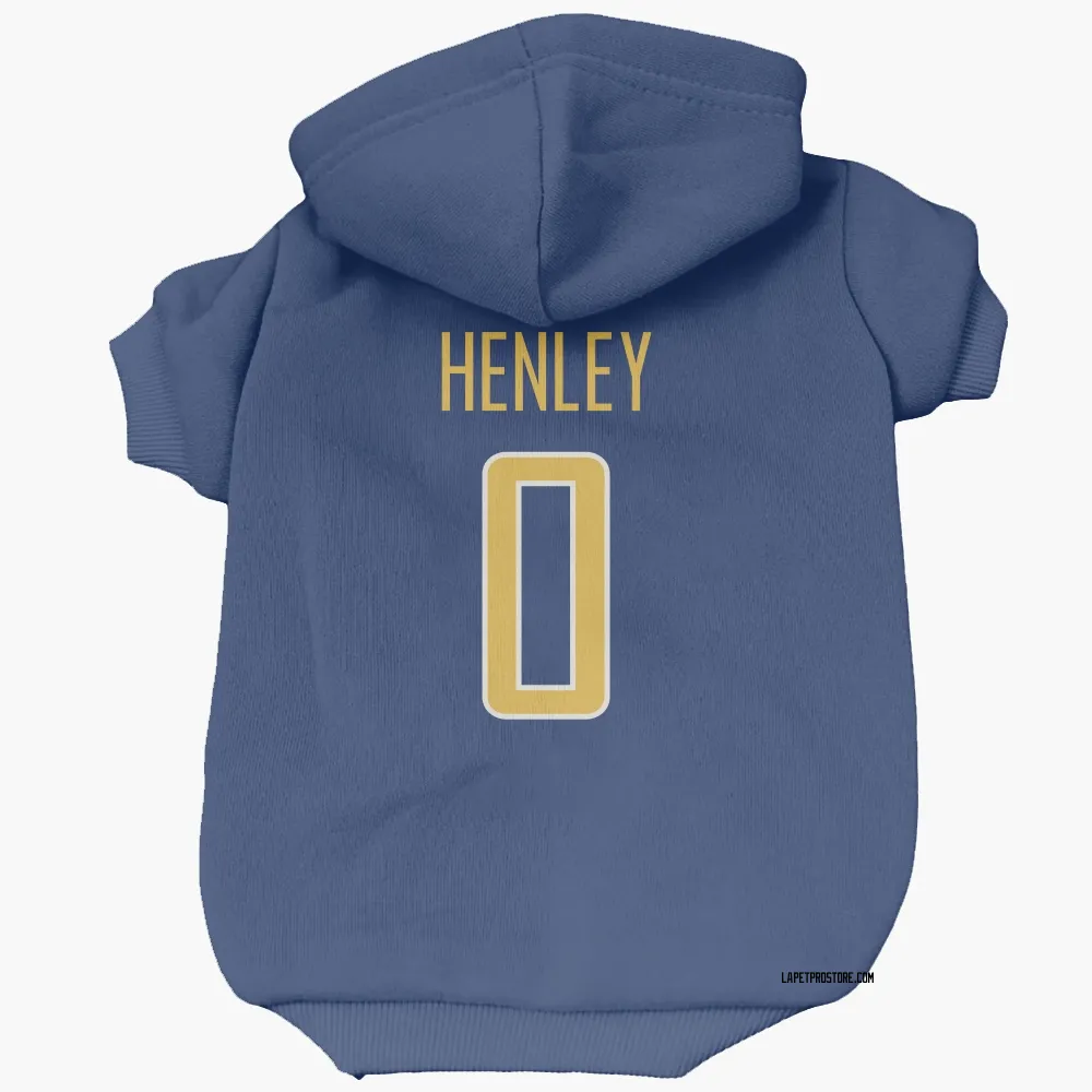 Los Angeles Chargers Daiyan Henley Royal Gold Pet Hoodie for Dog & Cat