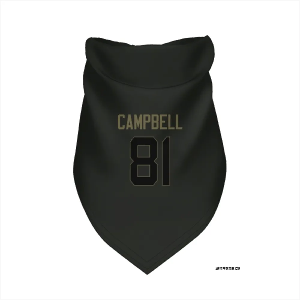 Los Angeles Chargers Dalevon Campbell Black Service Pet Bandana for Dog & Cat