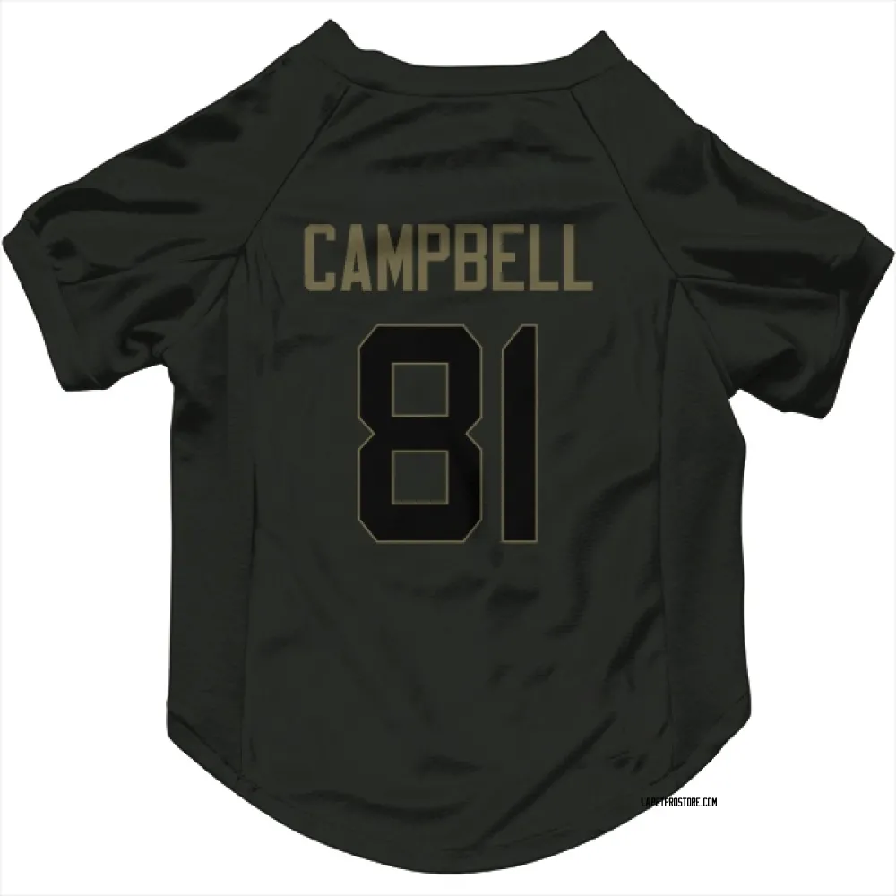 Los Angeles Chargers Dalevon Campbell Black Service Pet Jersey for Dog & Cat