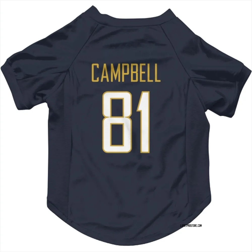 Los Angeles Chargers Dalevon Campbell Navy Pet Jersey for Dog & Cat