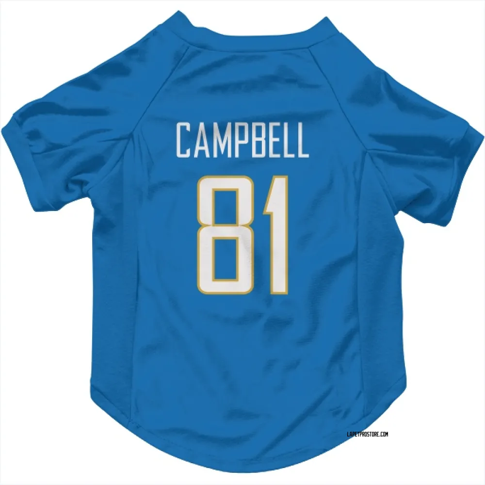 Los Angeles Chargers Dalevon Campbell Powder Blue Pet Jersey for Dog & Cat