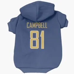 Los Angeles Chargers Dalevon Campbell Royal Gold Pet Hoodie for Dog & Cat