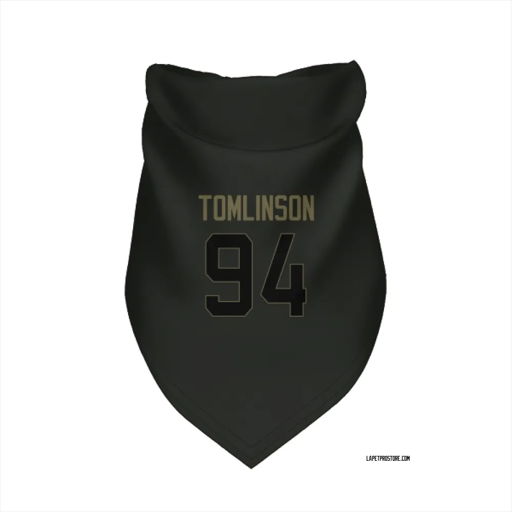 Los Angeles Chargers Dalvin Tomlinson Black Service Pet Bandana for Dog & Cat