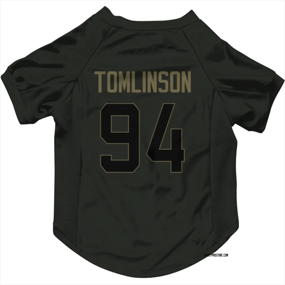 Los Angeles Chargers Dalvin Tomlinson Black Service Pet Jersey for Dog & Cat