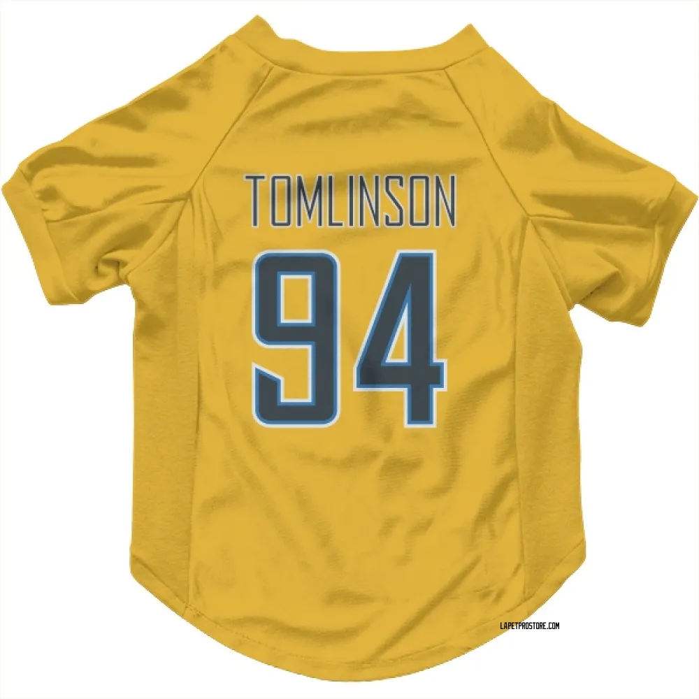 Los Angeles Chargers Dalvin Tomlinson Gold Pet Jersey for Dog & Cat