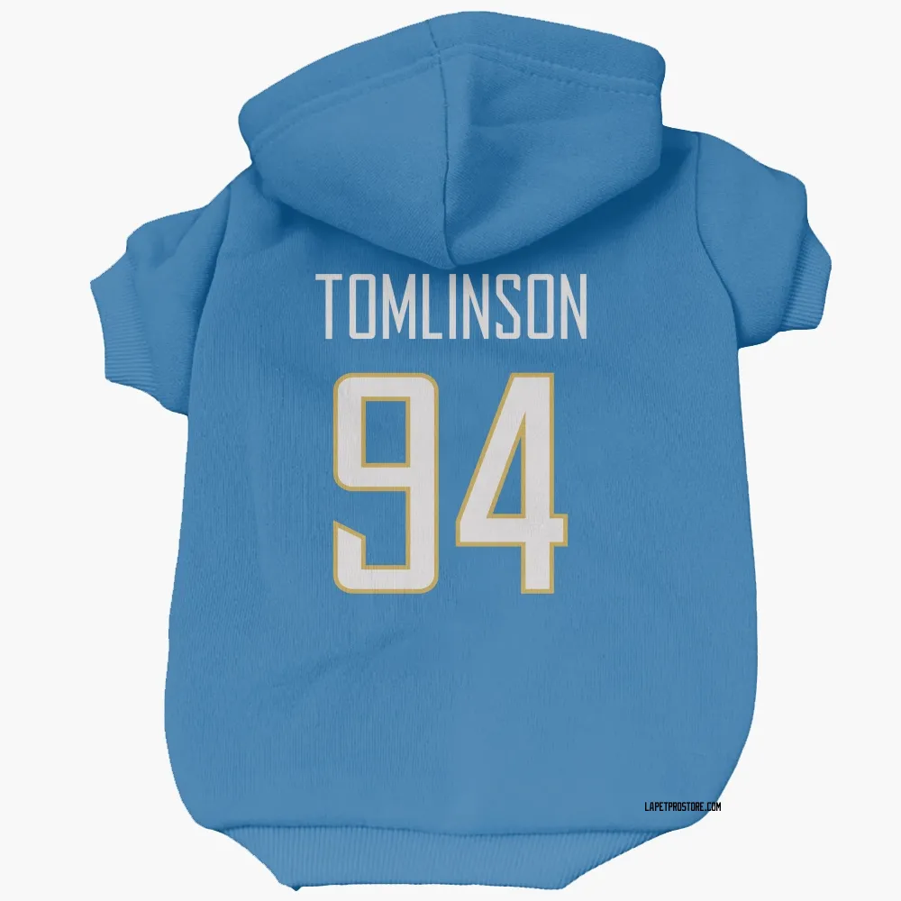 Los Angeles Chargers Dalvin Tomlinson Powder Blue Pet Hoodie for Dog & Cat