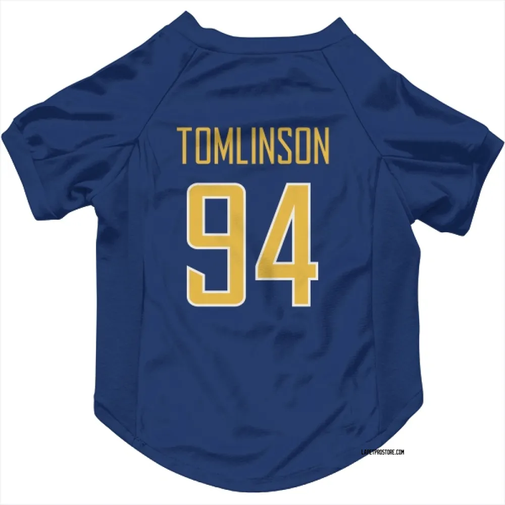 Los Angeles Chargers Dalvin Tomlinson Royal Gold Pet Jersey for Dog & Cat