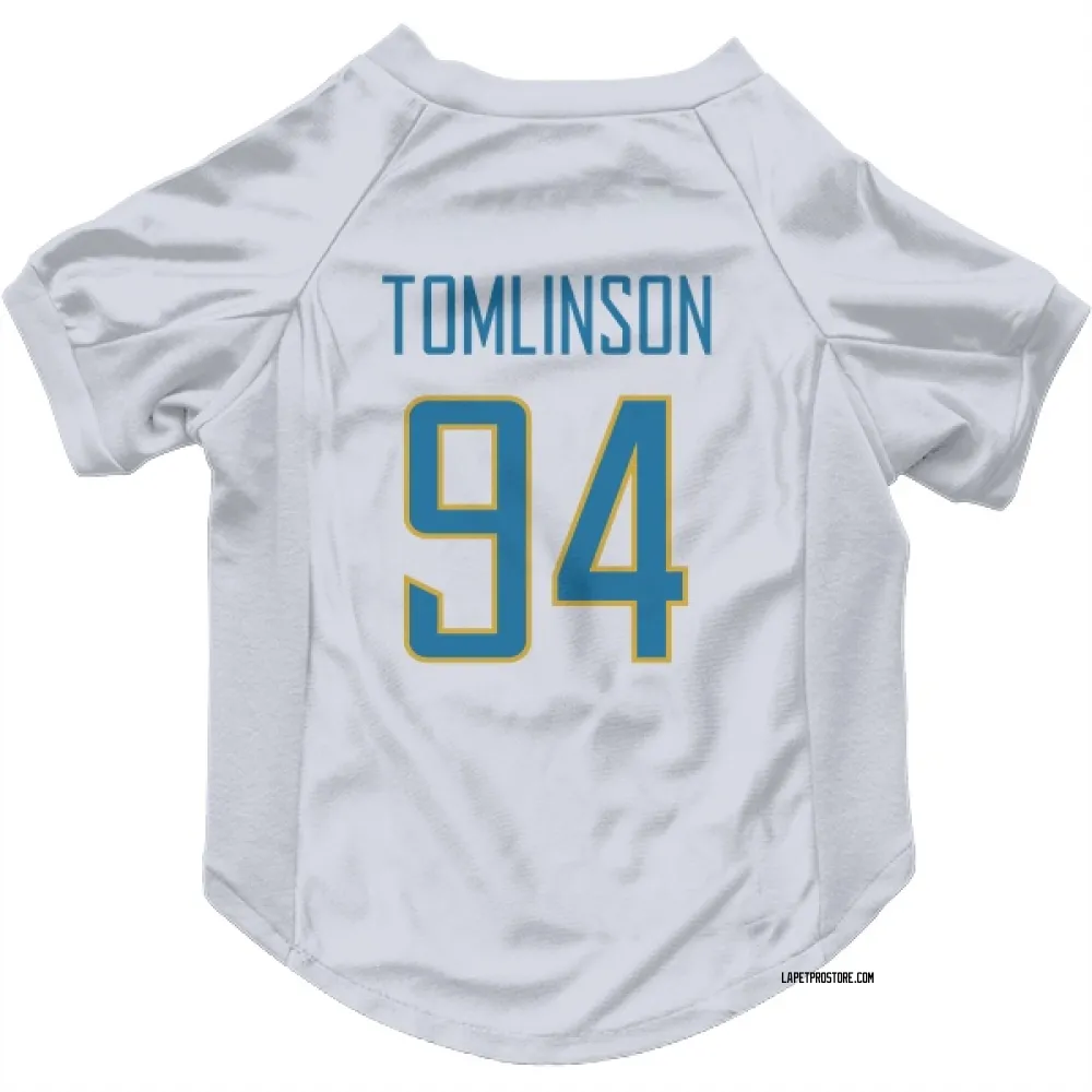 Los Angeles Chargers Dalvin Tomlinson White Pet Jersey for Dog & Cat